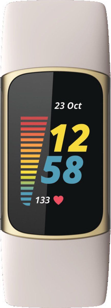 Fitbit Charge 5 - Activity Tracker - horloge dames en heren - met stappenteller - Ivoorwit
